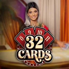 Official Live Casino logo: 32 Cards by Ezugi at Bigwin Casino